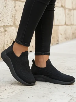 Royalfashion Wsuwane damskie materiałowe buty sportowe Secat