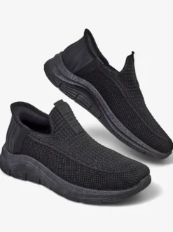 Royalfashion Wsuwane damskie materiałowe buty sportowe Secat