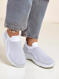 Royalfashion Wsuwane damskie materiałowe buty sportowe Vena