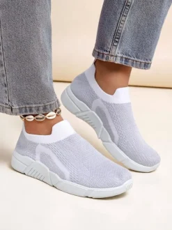 Royalfashion Wsuwane damskie materiałowe buty sportowe Vena