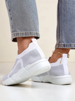 Royalfashion Wsuwane damskie materiałowe buty sportowe Vena