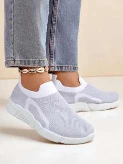 Royalfashion Wsuwane damskie materiałowe buty sportowe Vena