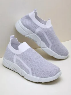 Royalfashion Wsuwane damskie materiałowe buty sportowe Vena