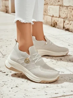 Royalfashion Wsuwane damskie materiałowe buty sportowe Teletta