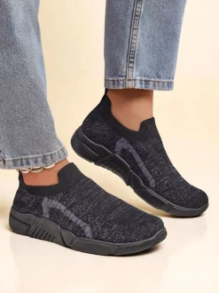 Royalfashion Wsuwane damskie materiałowe buty sportowe Vena