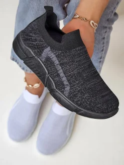 Royalfashion Wsuwane damskie materiałowe buty sportowe Vena