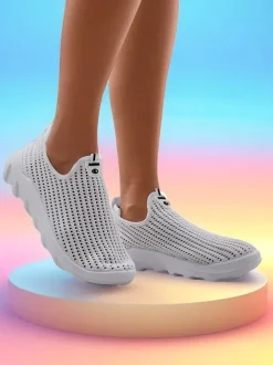 Royalfashion Wsuwane damskie materiałowe buty sportowe Erra