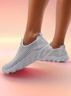 Royalfashion Wsuwane damskie materiałowe buty sportowe Erra