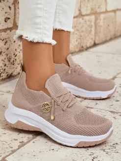 Royalfashion Wsuwane damskie materiałowe buty sportowe Teletta