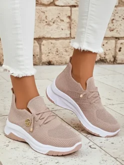 Royalfashion Wsuwane damskie materiałowe buty sportowe Teletta