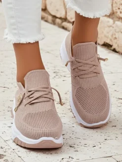 Royalfashion Wsuwane damskie materiałowe buty sportowe Teletta