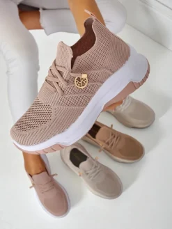 Royalfashion Wsuwane damskie materiałowe buty sportowe Teletta