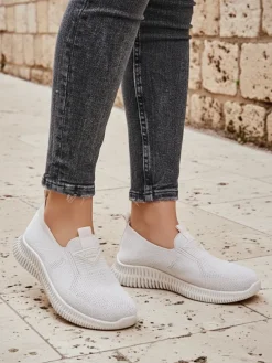 Royalfashion Wsuwane damskie materiałowe buty sportowe Serra