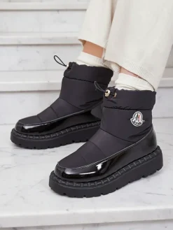 Royalfashion Wsuwane śniegowce damskie w czarnym kolorze Ireda