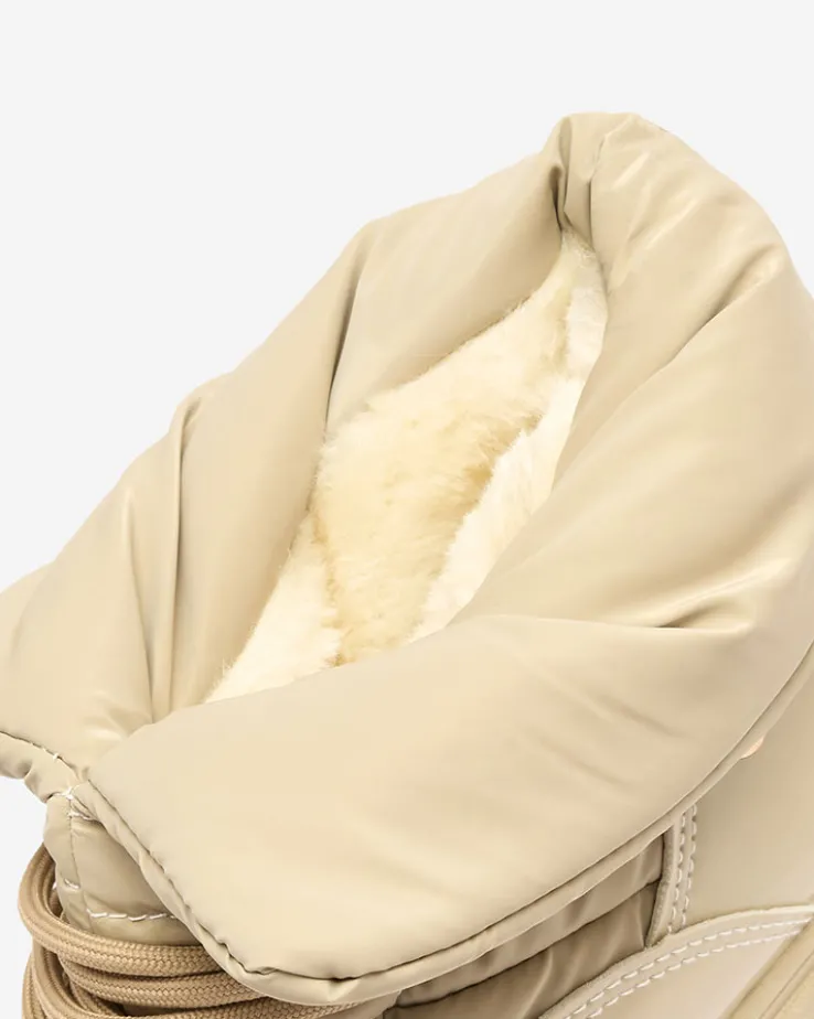 Royalfashion Wsuwane śniegowce damskie w jasnobrązowym kolorze Dabenda