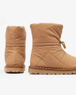 Royalfashion Wsuwane śniegowce damskie w kolorze brązowym Nevonsis