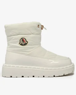 Royalfashion Wsuwane śniegowce damskie w białym kolorze Ireda