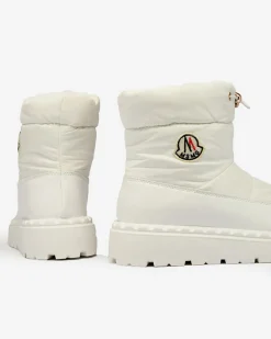 Royalfashion Wsuwane śniegowce damskie w białym kolorze Ireda