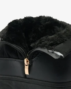 Royalfashion Wsuwane śniegowce damskie w czarnym kolorze Armeda