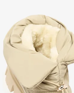 Royalfashion Wsuwane śniegowce damskie w jasnobrązowym kolorze Sadella