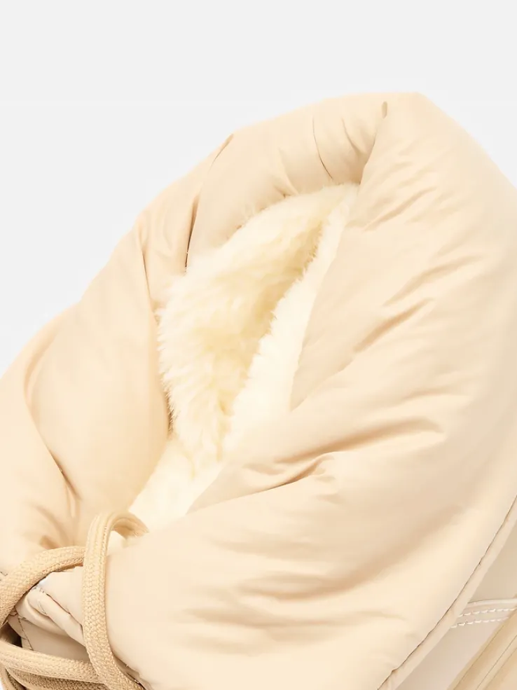 Royalfashion Wsuwane śniegowce damskie w beżowym kolorze Dabenda