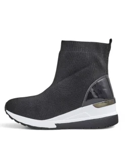 Royalfashion Wsuwane sneakersy damskie na koturnie z cyrkoniami Viseq