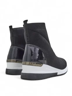 Royalfashion Wsuwane sneakersy damskie na koturnie z cyrkoniami Viseq