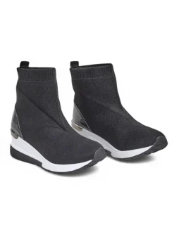 Royalfashion Wsuwane sneakersy damskie na koturnie z cyrkoniami Viseq