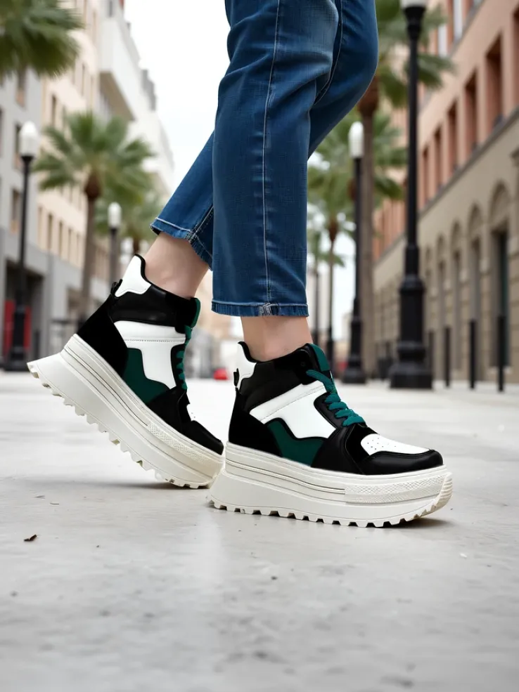 Royalfashion Wysokie damskie buty sportowe Geeky