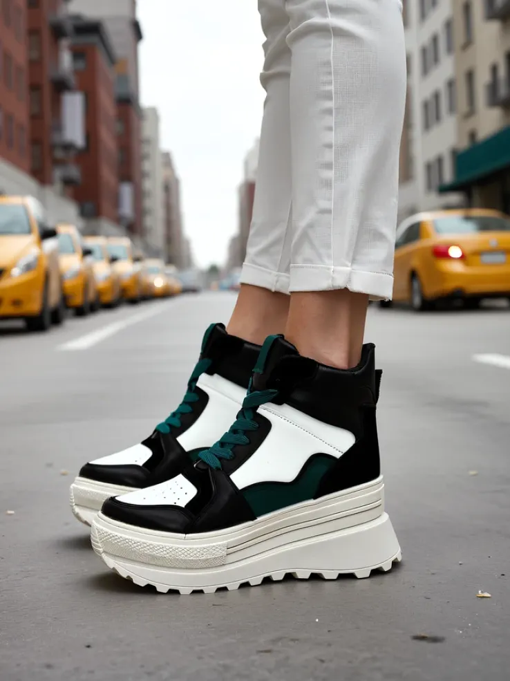 Royalfashion Wysokie damskie buty sportowe Geeky