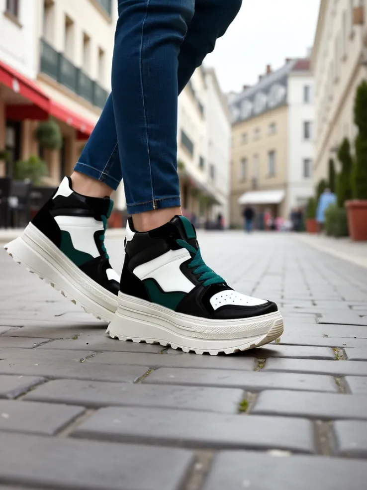 Royalfashion Wysokie damskie buty sportowe Geeky