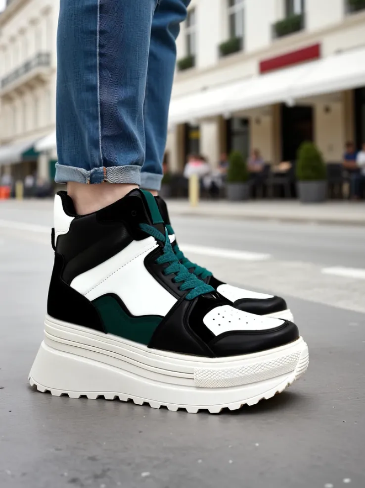 Royalfashion Wysokie damskie buty sportowe Geeky