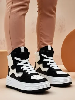 Royalfashion Wysokie damskie buty sportowe Quiedy