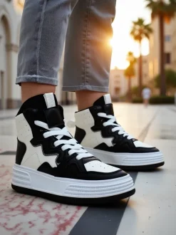 Royalfashion Wysokie damskie buty sportowe Quiedy