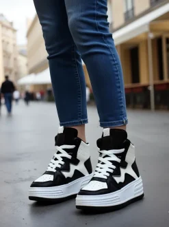 Royalfashion Wysokie damskie buty sportowe Quiedy