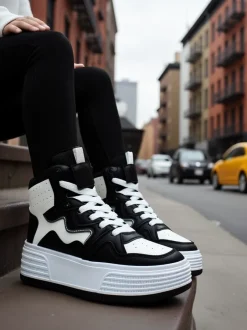 Royalfashion Wysokie damskie buty sportowe Quiedy