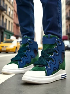 Royalfashion Wysokie sportowe buty damskie z ukrytym koturnem Oblaffi