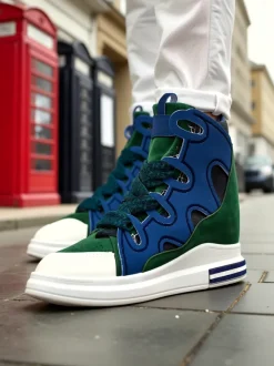 Royalfashion Wysokie sportowe buty damskie z ukrytym koturnem Oblaffi