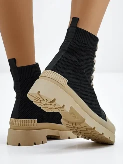 Royalfashion Wysokie trampki damskie na masywnej podeszwie Heyloy