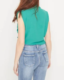 Royalfashion Zielona koszula damska zapinana na guziki