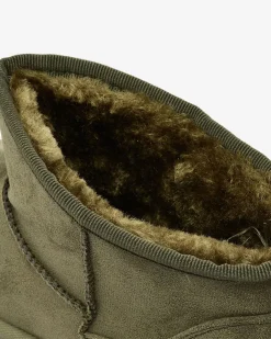 Royalfashion Zielone buty śniegowce damskie na platformie Ersinella