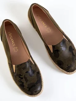 Royalfashion Zielone damskie espadryle w moro Nuhente