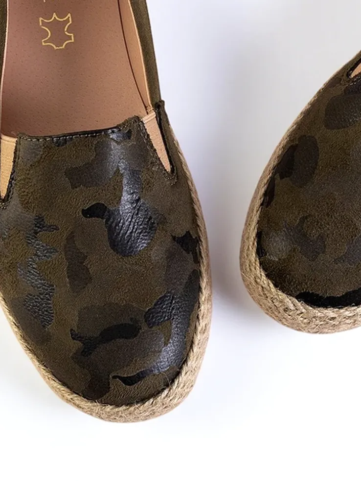 Royalfashion Zielone damskie espadryle w moro Nuhente