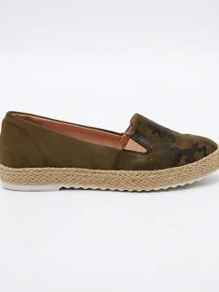 Royalfashion Zielone damskie espadryle w moro Nuhente