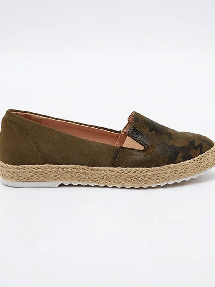Royalfashion Zielone damskie espadryle w moro Nuhente