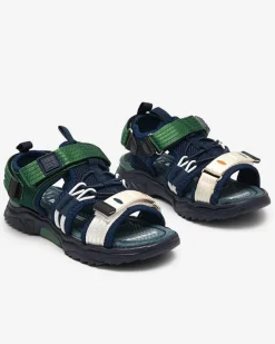 Royalfashion Zielone dziecięce sandałki na rzepy Meteris