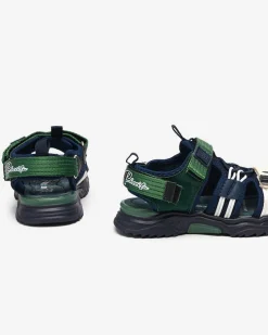 Royalfashion Zielone dziecięce sandałki na rzepy Meteris