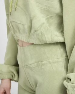 Royalfashion Zielony damski komplet sportowy bluza i legginsy