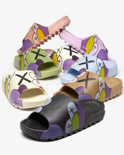 Royalfashion Złoto - brązowe damskie klapki Elmino