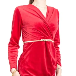 Royalfashion Złoty damski pasek na zaczep